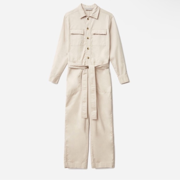 Everlane Pants - EVERLANE Tan The Modern Utility Jumpsuit Size 8 Belted